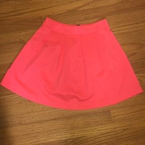 Hot pink zippered mini skirt